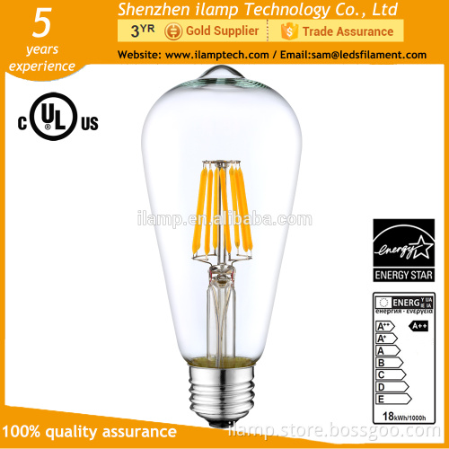 ilamptech ST64 LED 3.5 Watt Vintage Edison Bulb E27 Base LED Filament Light Bulb 2300K Soft White